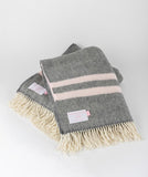 Luxury Wool & Cashmere Throw - Pink