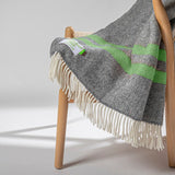 Luxury Wool & Cashmere Throw - Green